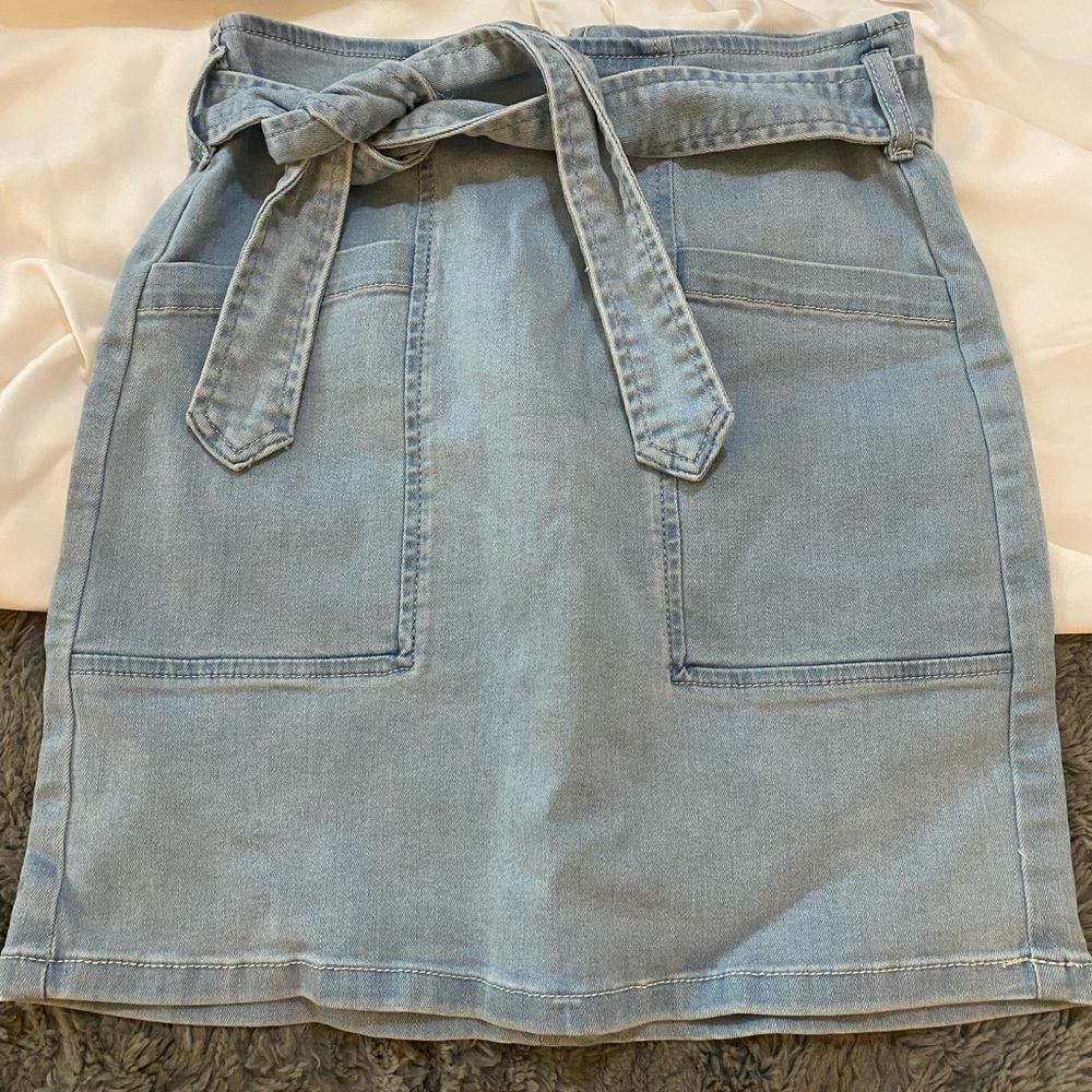 Denim skirt size S side tie